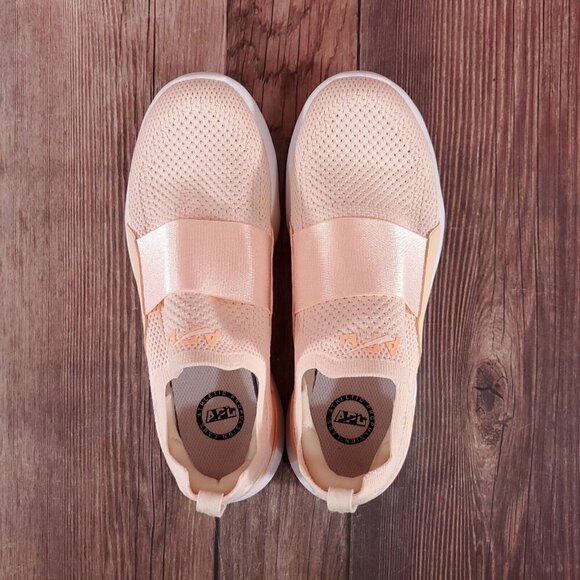 APL Athletic Propulsion Labs Womens Sz 8 Techloom Bliss Pink Knit Slip On Shoes - Picture 7 of 14